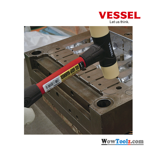 VESSEL Gel Grip Hammer (Plastic Head) No.76-10(Size.1)